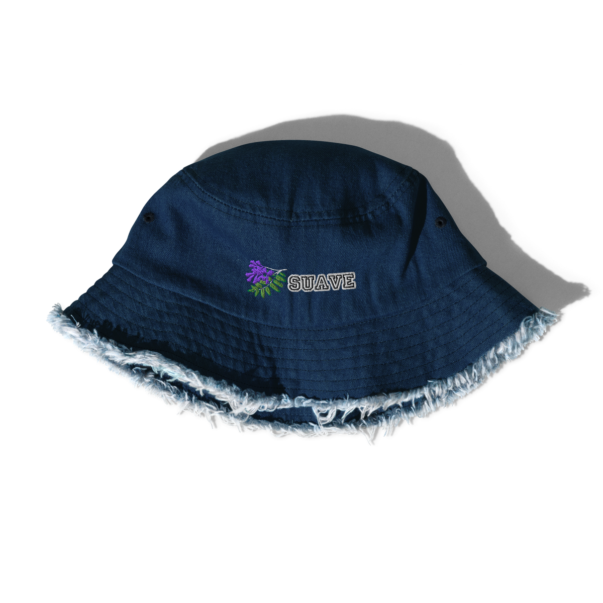 Distressed denim bucket hat – nlsuave